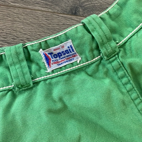 Vintage 1940s Topsail Light Grass Green Sanforized Clam Digger Capris Side Zip - Picture 10 of 16